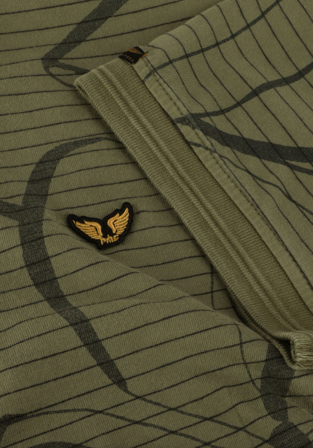 Minze PME LEGEND Polo-Shirt SHORT SLEEVE POLO STRIPE OUTLINE FLOWER - large