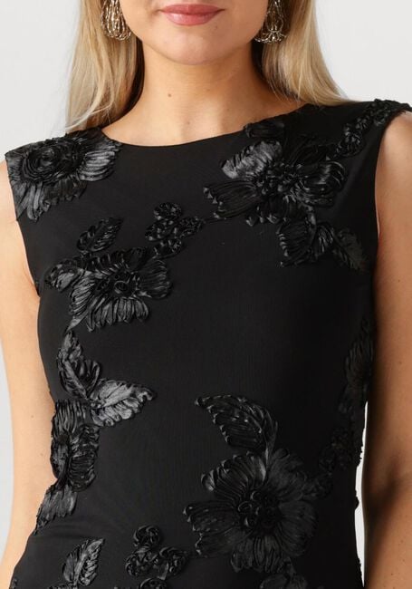 Schwarze NEO NOIR Midikleid TIRANNA BIG FLOWER MESH DRESS - large