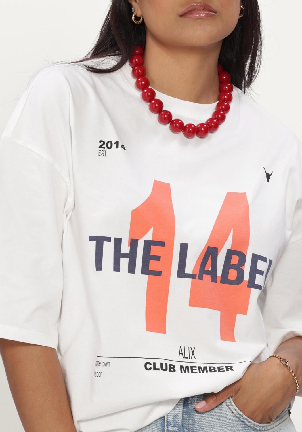 Wei&szlig;e ALIX THE LABEL Tops & T-shirts LADIES KNITTED 14 THE LABEL T-SHIRT - large