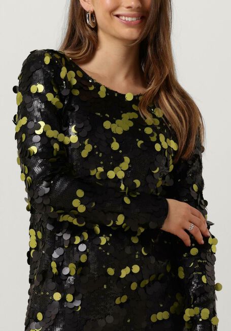 Schwarze COLOURFUL REBEL Minikleid TINI SEQUINS STRAIGHT DRESS - large