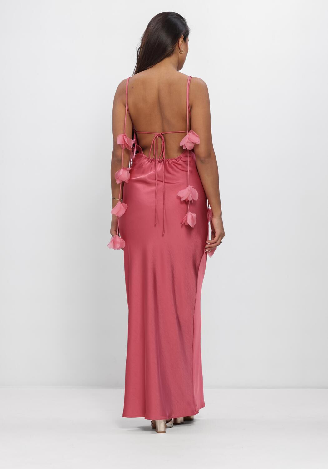 Rosane NEO NOIR Maxikleid COLLY HEAVY SATEEN DRESS - large