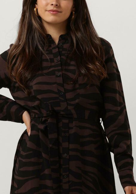 Braune OBJECT Midikleid OBJCIRA L/S SHIRT DRESS 129 - large