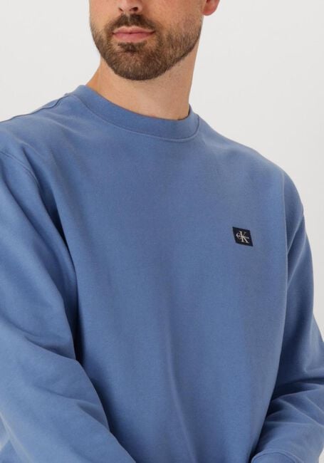 Blaue CALVIN KLEIN Sweatshirt LS EU BADGE 350TERRY CN SWTSHRT - large