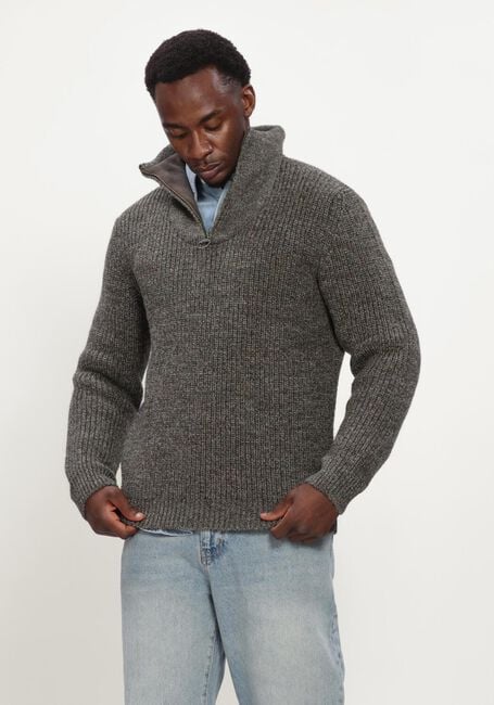 Rote BARBOUR Pullover NEW TYNE HALF ZIP KNITTED JUMPER - large