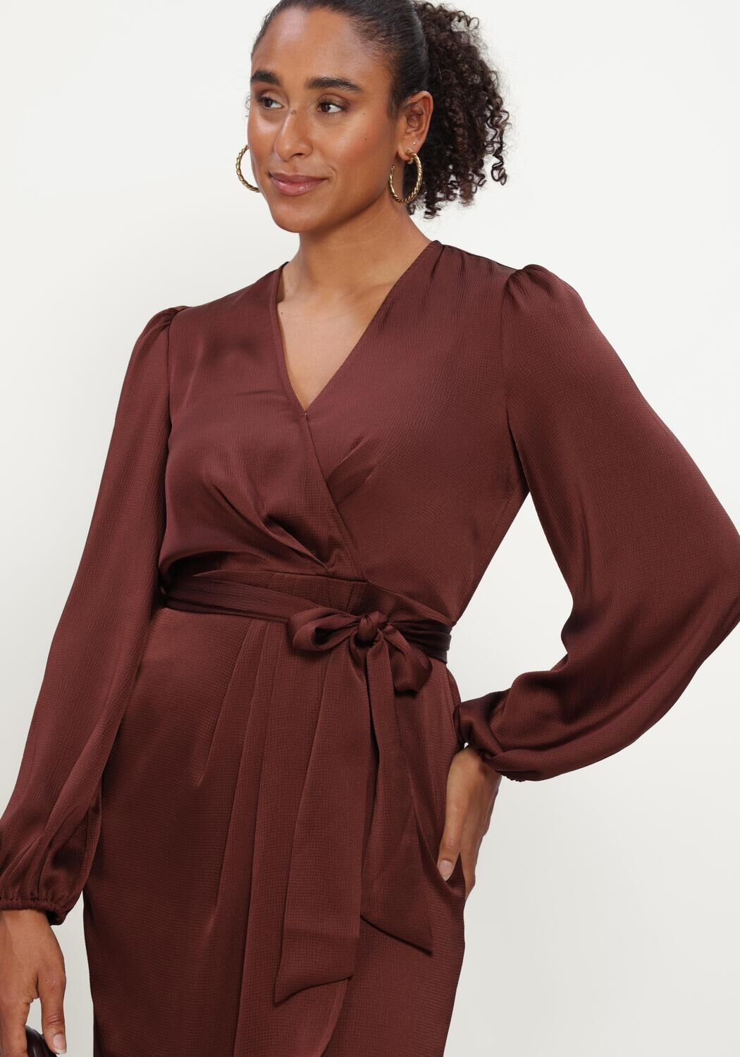 Bordeaux LINA LOCCHI Midikleid LL-BEA - large