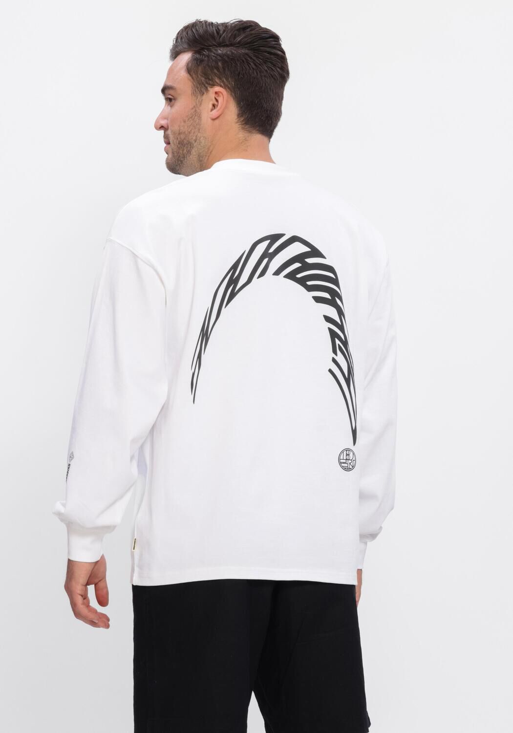 Wei&szlig;e WOODBIRD T-shirt WBBEAM LS WARP TEE - large