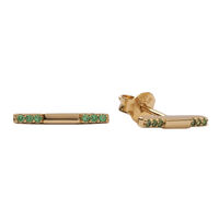 Goldfarbene ATLITW STUDIO Ohrringe BLISS EARRINGS BAR GREEN EMERA - medium