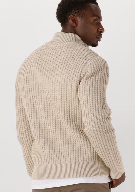 Beige SELECTED HOMME Pullover SLHTOM LS KNIT STRUCTURE HALF ZIP - large