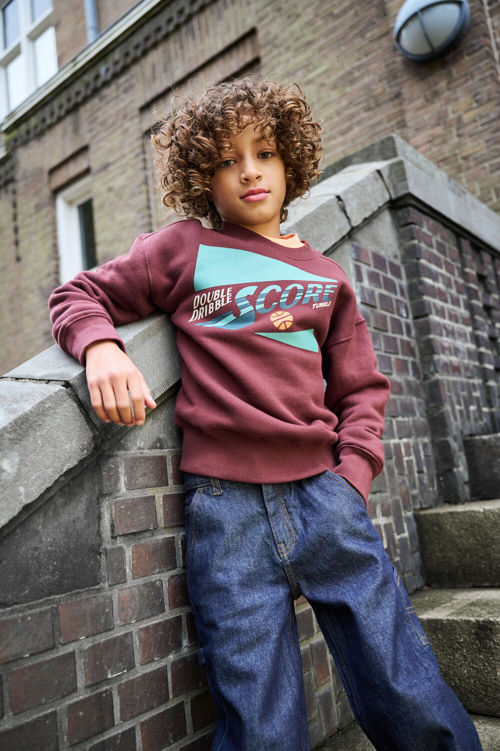 Braune TUMBLE 'N DRY Pullover SLAM DUNK - large