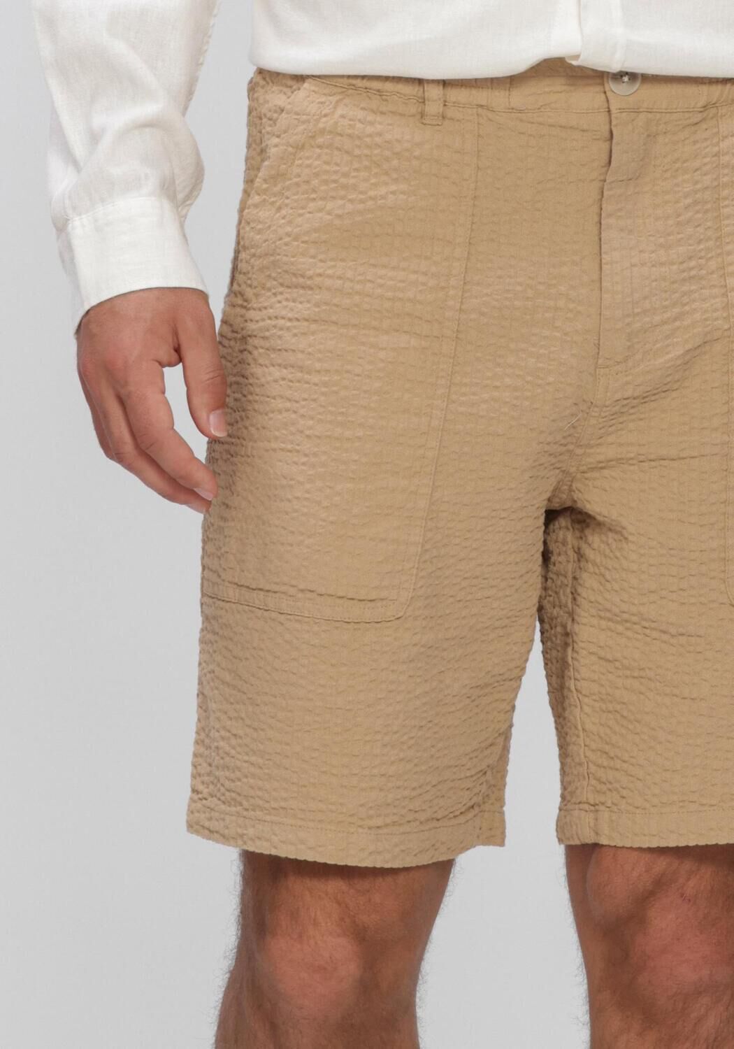 Beige ANERKJENDT Kurze Hose AKJAN SEERSUCKER SHORTS - large