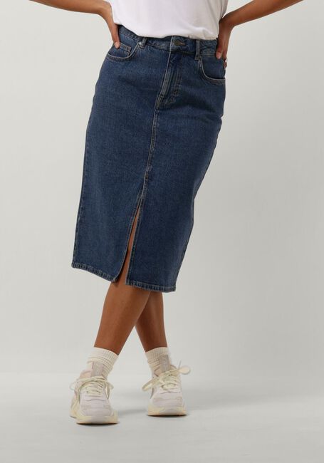 Dunkelblau OBJECT Midirock OBJELLEN MIDI DENIM SKIRT - large