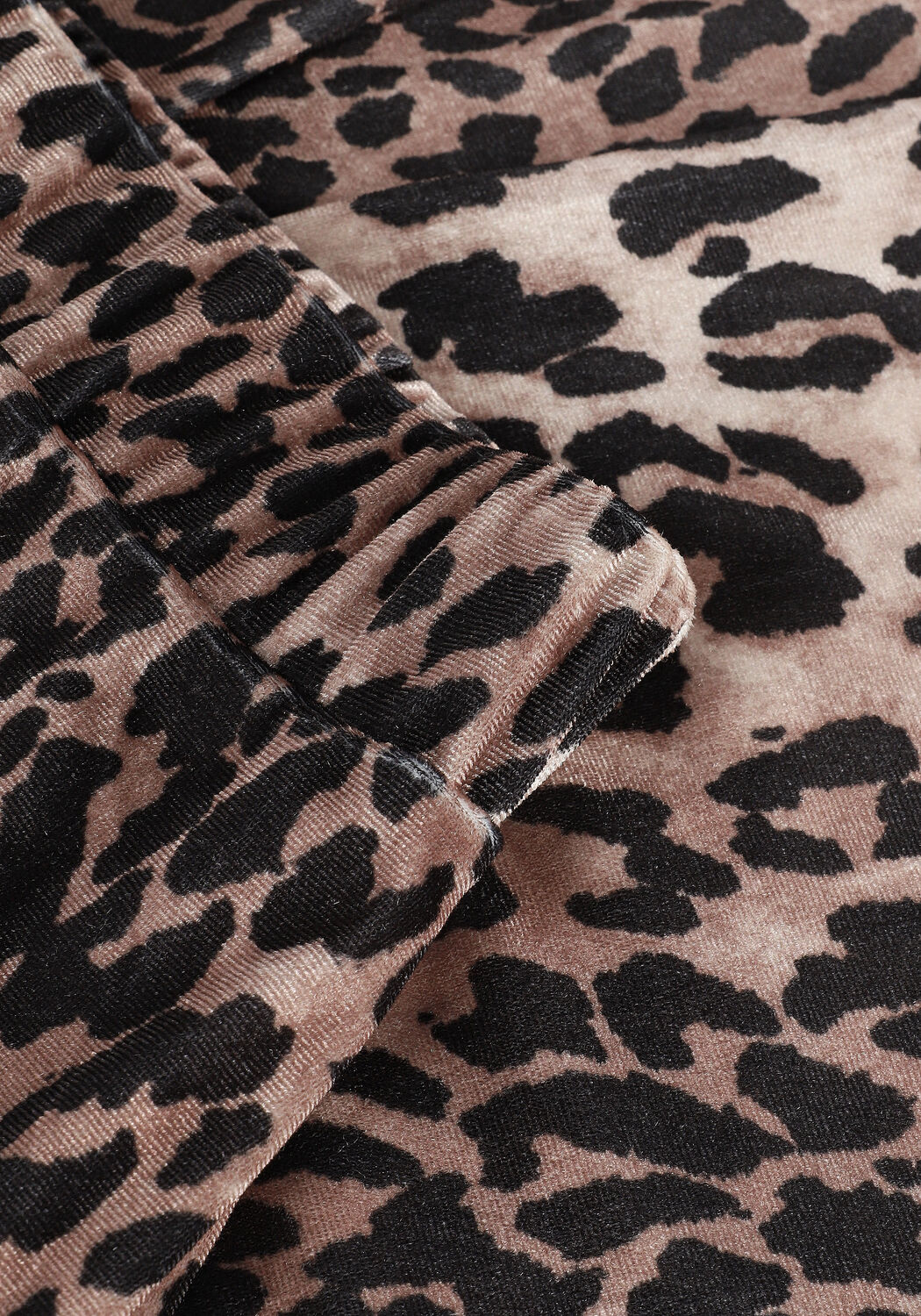Braune CATWALK JUNKIE Weite Hose TR WILD LEOPARD VELVET - large