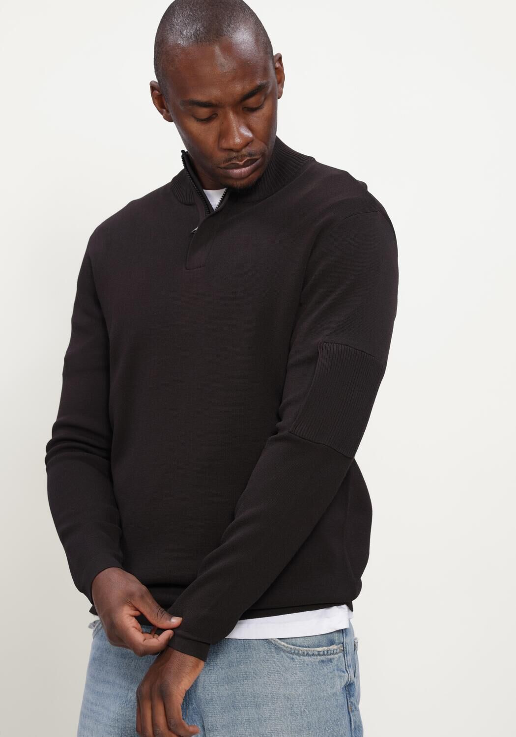 Braune GENTI Pullover & Cardigans TURTLE ZIP LS - large