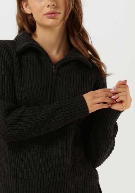 Schwarze CC HEART Pullover AVERY ZIP KNIT SWEATER - large