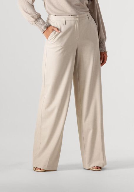 Beige SUMMUM Hose TROUSERS WIDE VISCOSE BLEND STRETCH - large
