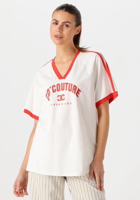 Weiße CO'COUTURE T-shirt SIARACC OVERSIZE SPORTY V-TEE - large
