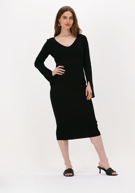 Schwarze NOTES DU NORD Midikleid CHRISTINE KNITTED DRESS - large