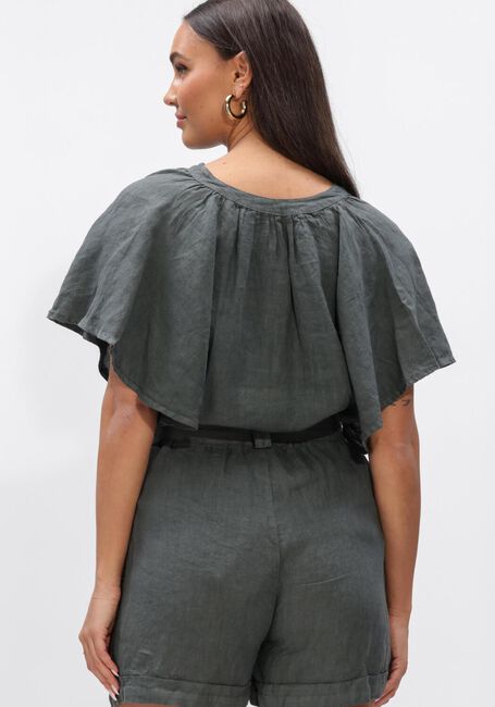 Dunkelgr&uuml;n BY-BAR Top VINA LINNEN BLOUSE - large