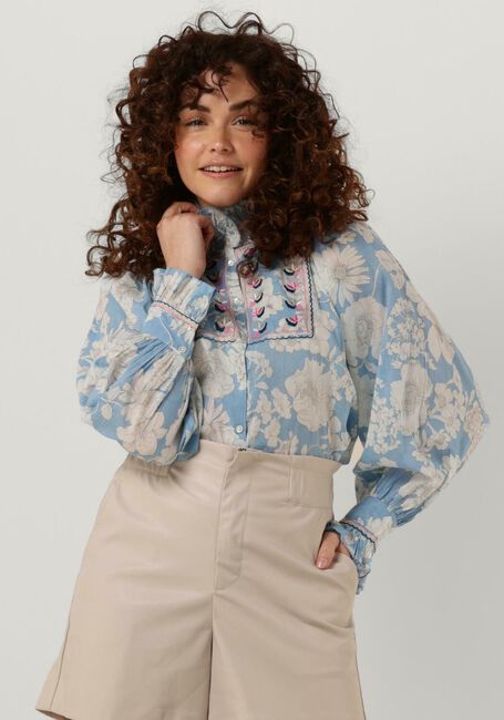 Hellblau ANTIK BATIK Blusen PEONY BLOUSE - large