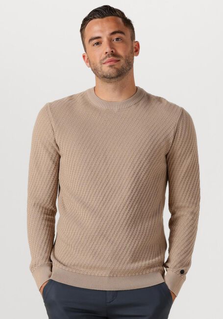 Beige CAST IRON Pullover REGULAR FIT COTTON STRETCH STRUCTURE - large
