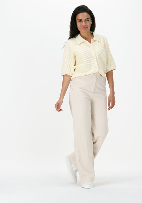 Gelbe ANOTHER LABEL Strickjacke LIVIA KNITTED PULL - large