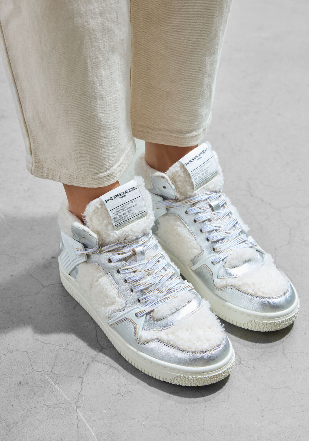 Wei&szlig;e PHILIPPE MODEL Sneaker High LA GRANDE MID WOMAN - medium