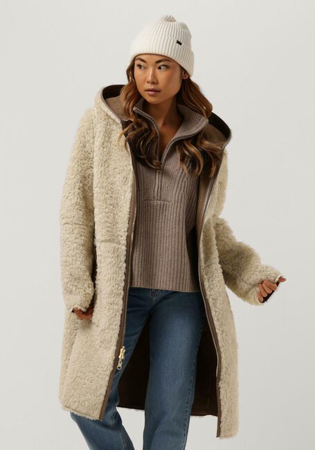Dunkelgrau GOOSECRAFT Lederjack ADELYN COAT - large