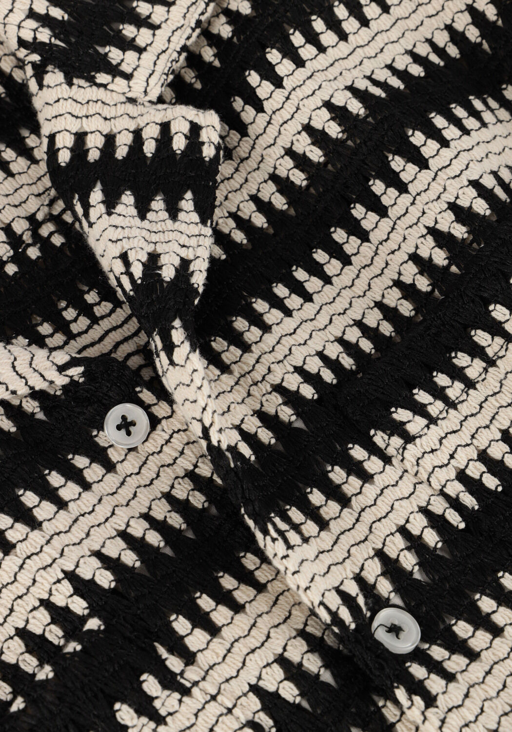 Schwarze ANERKJENDT Casual-Oberhemd AKKURT STRUC STRIPE S/S SHIRT - large