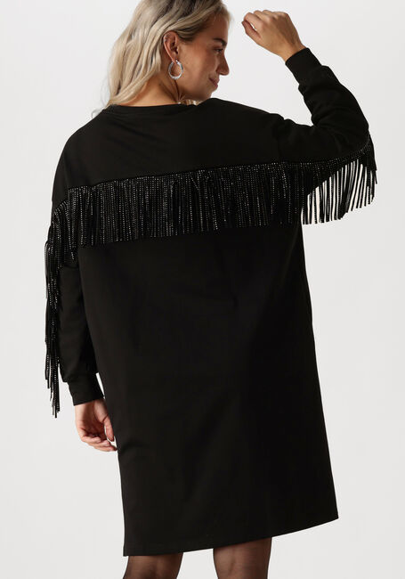 Schwarze CO'COUTURE Minikleid STUDCC FRINGE SWEAT DRESS - large