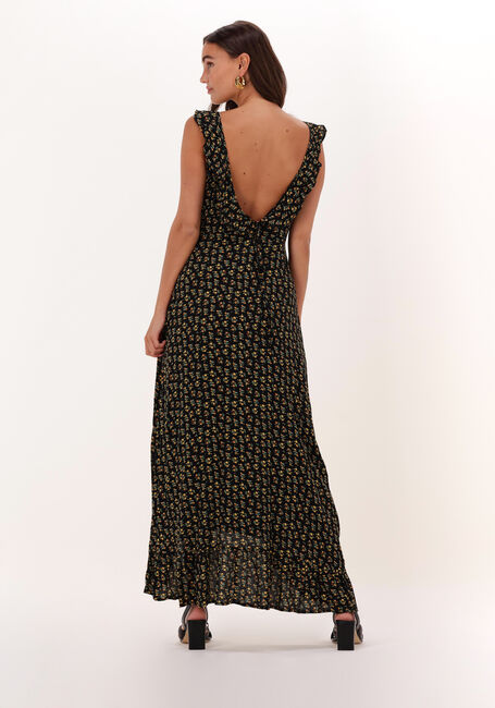 Schwarze COLOURFUL REBEL Maxikleid ESME SMALL FLOWER SLEEVELESS BUTTON DOWN DRESS - large