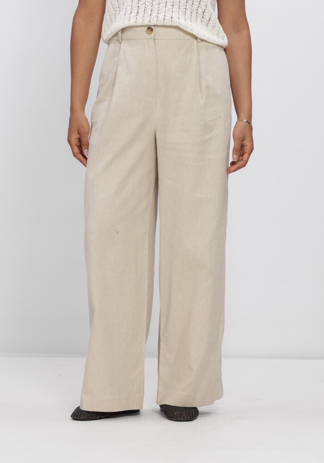 Beige MODSTR&Ouml;M Hosen GALEMD LINEN WIDE PANTS - large