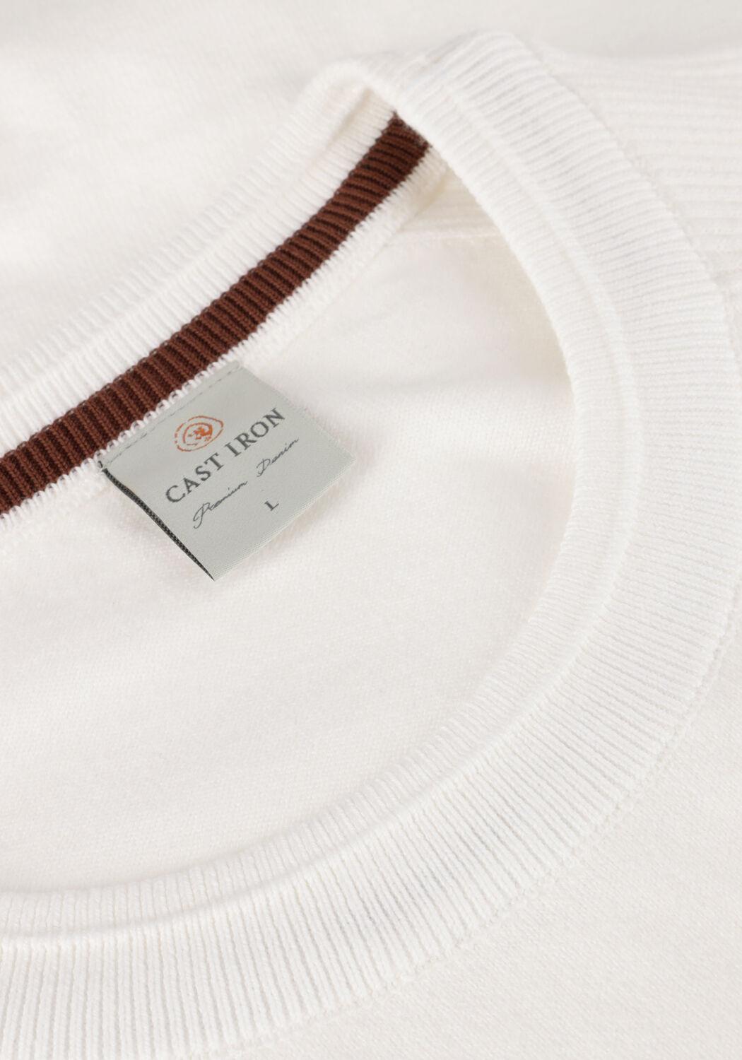 Wei&szlig;e CAST IRON Pullover & Cardigans CREWNECK ESSENTIAL COTTON STRETCH - large