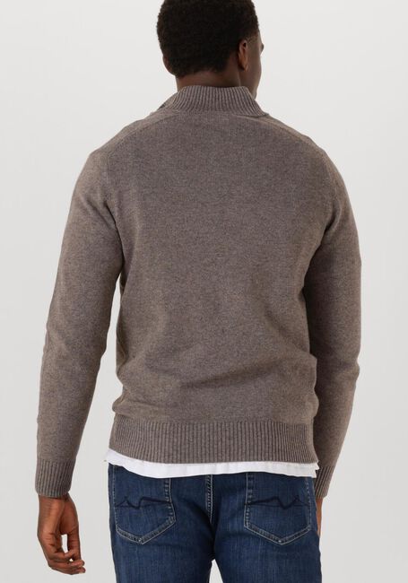 Taupe GENTILUOMO Pullover TURTLE BUTTON+ZIP LS - large