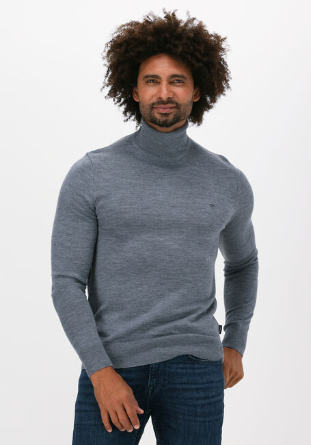 Graue CALVIN KLEIN Rollkragenpullover SUPERIOR WOOL TURTLE NK SWEATE - large