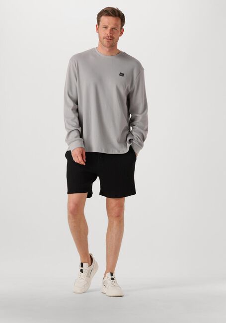 Graue CALVIN KLEIN Pullover LS WAFFLE BADGE CREWNK TEE - large