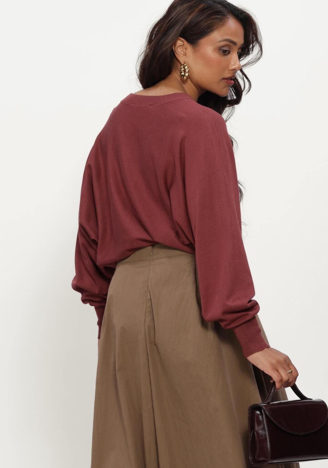 Bordeaux MINUS Pullover MSDANA BAT SLEEVE KNIT PULLOVER - large