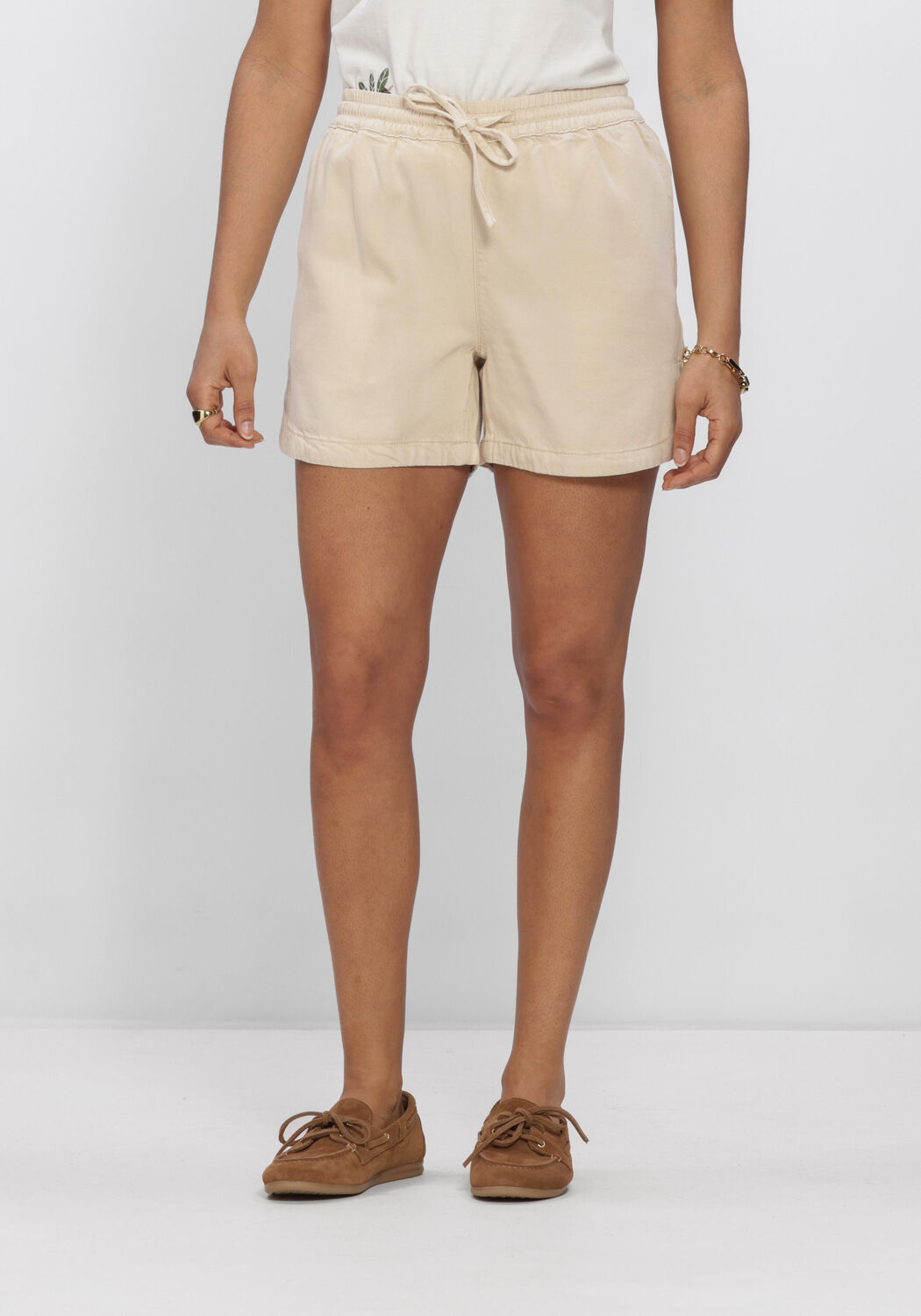 Beige OBJECT Hosen OBJFRAME RE MW SHORTS - large