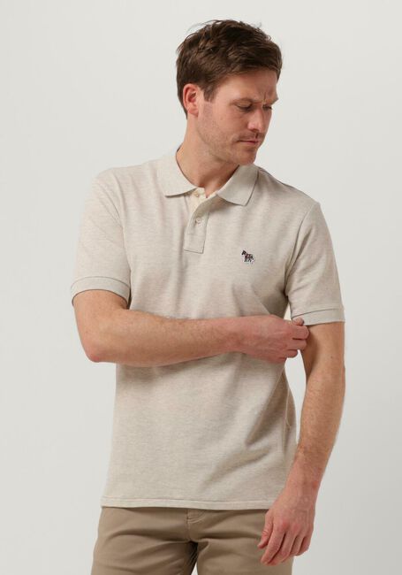 Beige PS PAUL SMITH Polo-Shirt MENS SLIM FIT SS POLO SHIRT ZEBRA - large