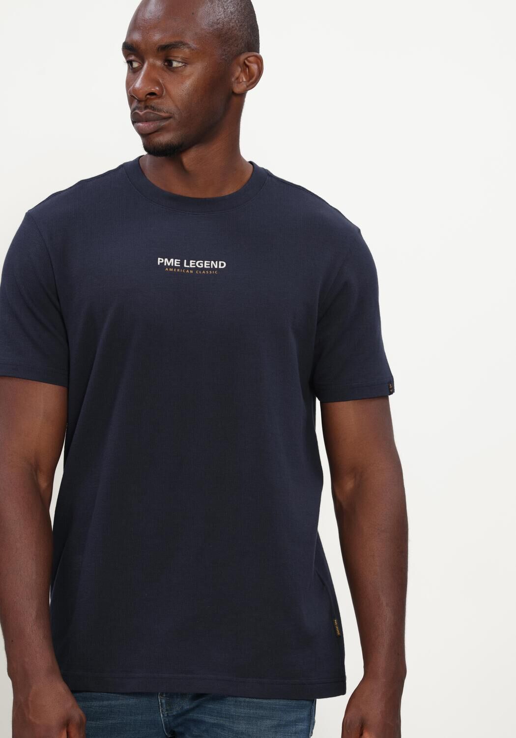 Dunkelblau PME LEGEND T-shirt SHORT SLEEVE R-NECK FLAT WAFFLE JERSEY - large