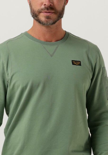 Grüne PME LEGEND Pullover R-NECK AIRSTRIPE SWEAT - large