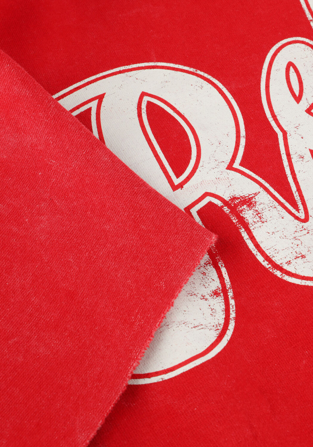 Rote COLOURFUL REBEL Top REBELS 33 ACID WASH DRPPD SHLDR SWEAT SS - large