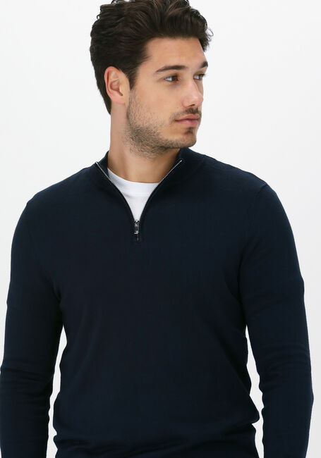 Dunkelblau PUREWHITE Pullover ESSENTIAL KNIT HALF ZIP LS - large