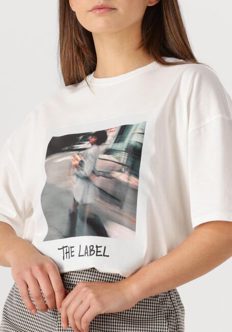 Weiße ALIX THE LABEL T-shirt LADIES KNITTED POLAROID TSHIRT - large