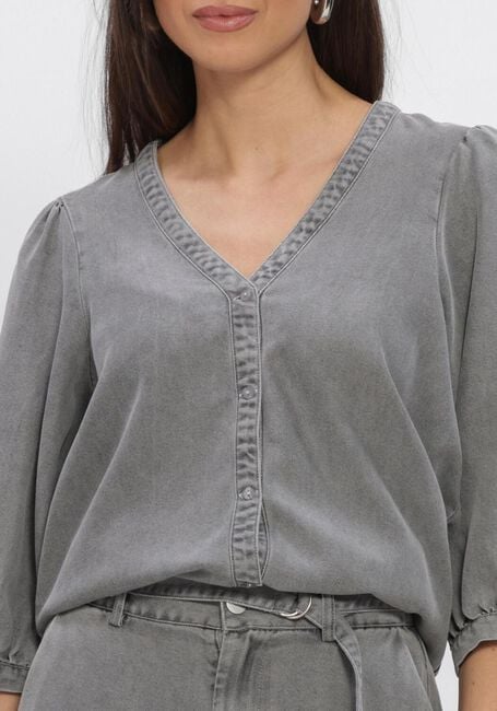 Graue FREEBIRD Blusen DNM-TENCELL-BLACK-26-1 - large