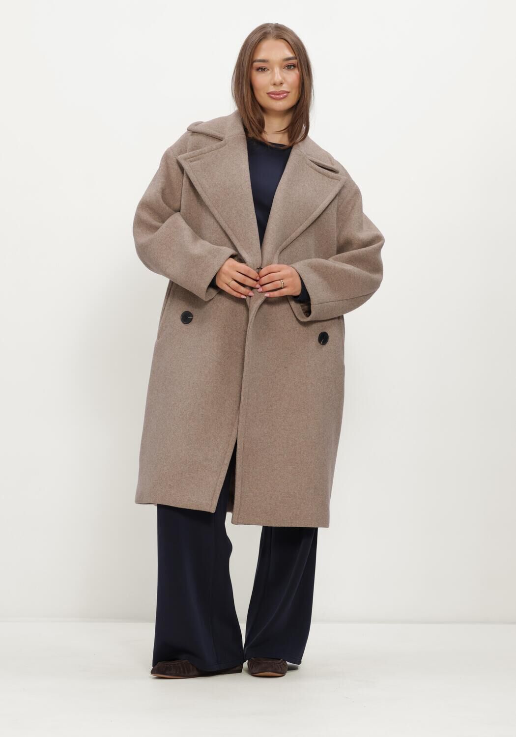 Taupe INWEAR M&auml;ntel ZORAHIW DB COAT - large