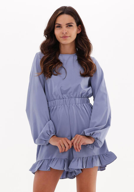 Hellblau NA-KD  LONG SLEEVE FRILLED PLAYSUIT - large