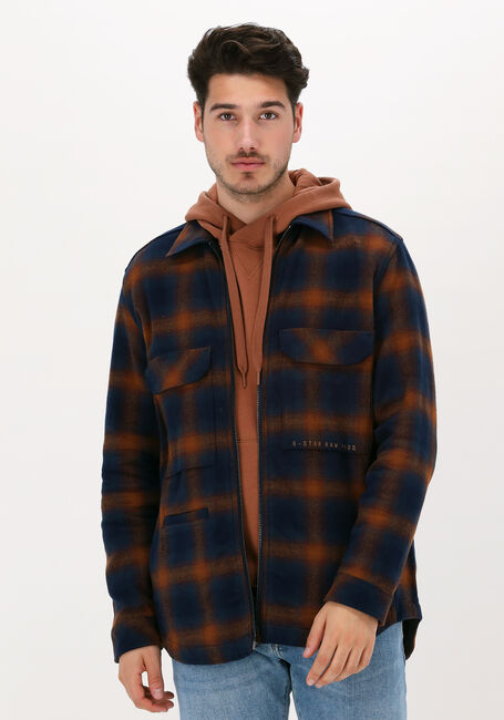 Dunkelblau G-STAR RAW Overshirt CHECK ZIP REG OVERSHIRT - large
