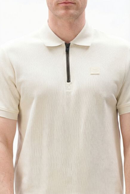 Beige PME LEGEND Polo-Shirt WAFFLE STRUCTURE PIQUE - large