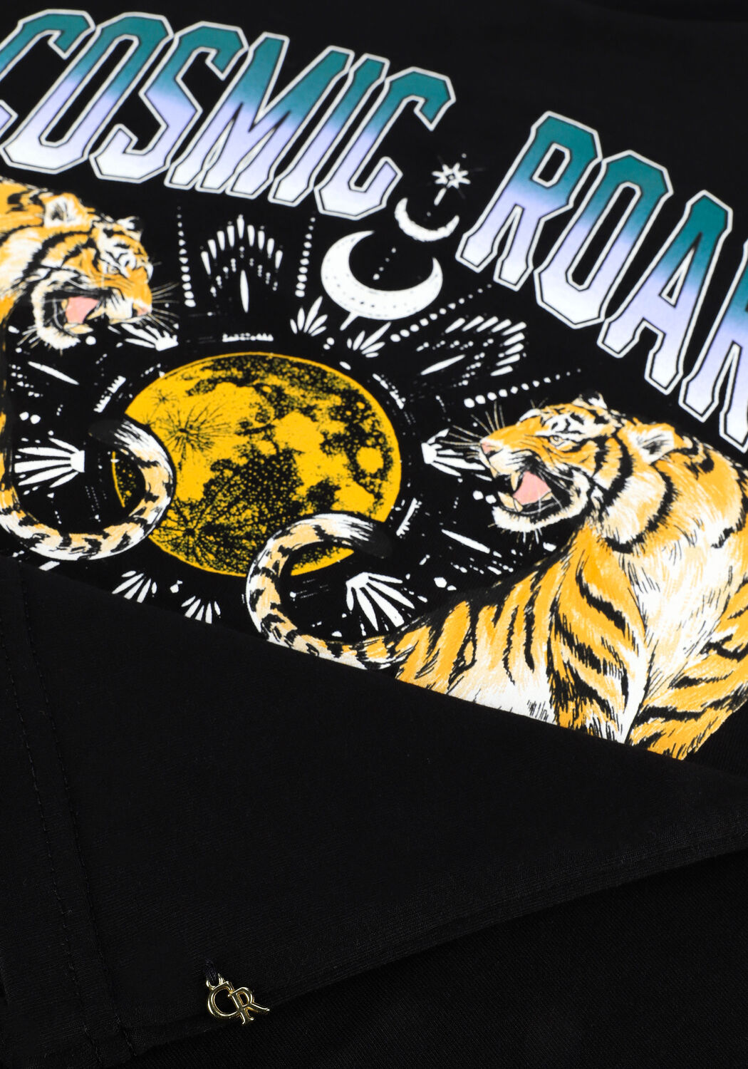 Schwarze COLOURFUL REBEL T-shirt COSMIC ROARS BOXY TEE - large