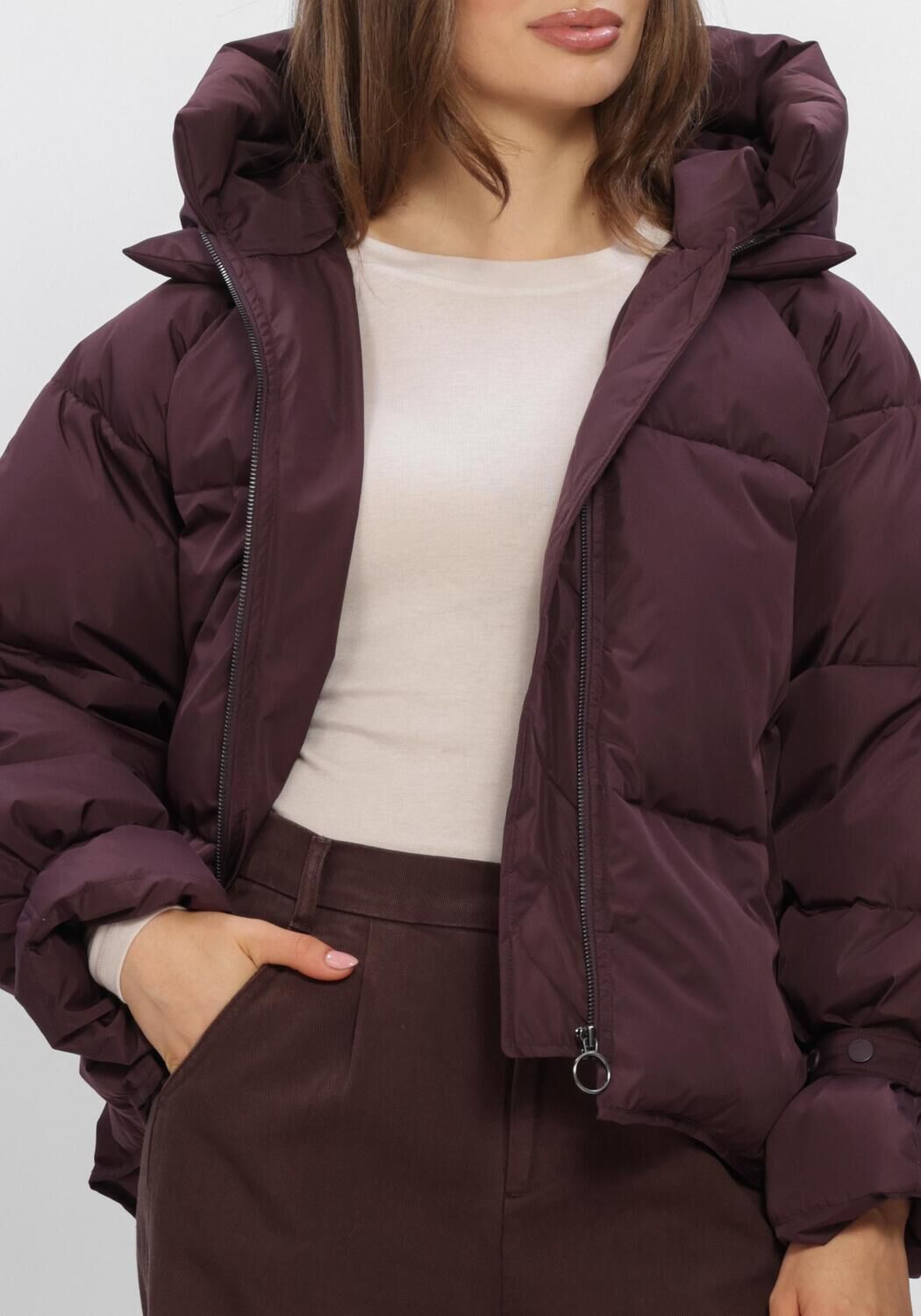 Bordeaux WITHBLACK Wattierte Jack WBLKYLIE REAL DOWN JACKET - large
